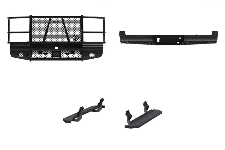 2023 Ford F250 Superduty Complete Protection Kit - Ranch Hand + Aries Steps 1