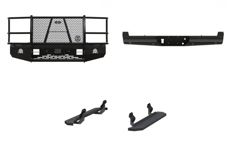 2024 Ford F250 Superduty Complete Protection Kit - Ranch Hand + Aries Steps 1