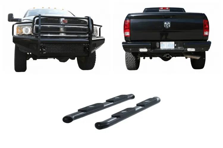 2005 Dodge Ram 2500 Complete Protection Kit - Fab Fours + Aries Steps 1
