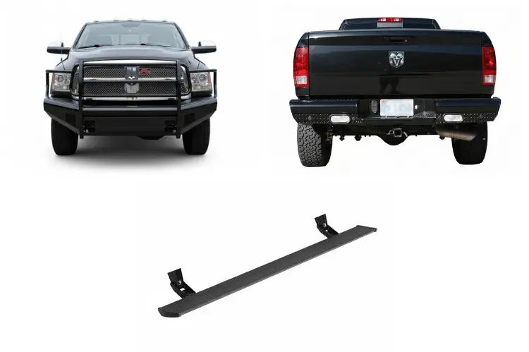 2009 Dodge Ram 2500 Complete Protection Kit - Fab Fours +Amp Research Steps 1