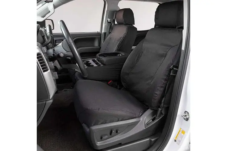 Covercraft Ss2545pcch 2019-2021 Dodge Ram 2500/3500 Polycotton Seatsaver Custom Front Seat Covers Charcoal 1
