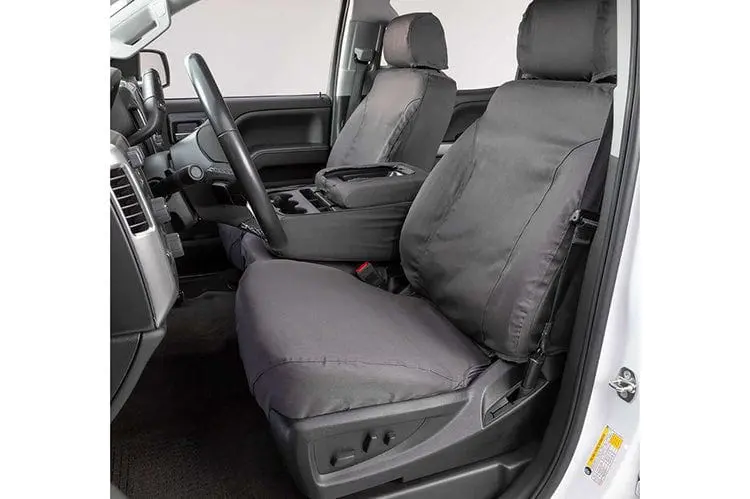 Covercraft Ss3452pcch 2017-2018 Ford F250/F350/F450/F550 Super Duty Polycotton Seatsaver Custom Seat Covers Charcoal 1