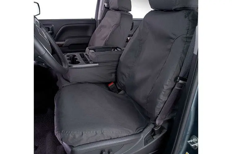 Covercraft Ss3452pcgy 2017-2018 Ford F250/F350/F450/F550 Super Duty Grey Polycotton Seatsaver Custom Seat Covers 1