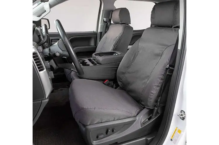 Covercraft Ss3473pcgy 2019-2022 Ford F250/F350/F450 Super Duty Grey Polycotton Seatsaver Custom Seat Covers 1