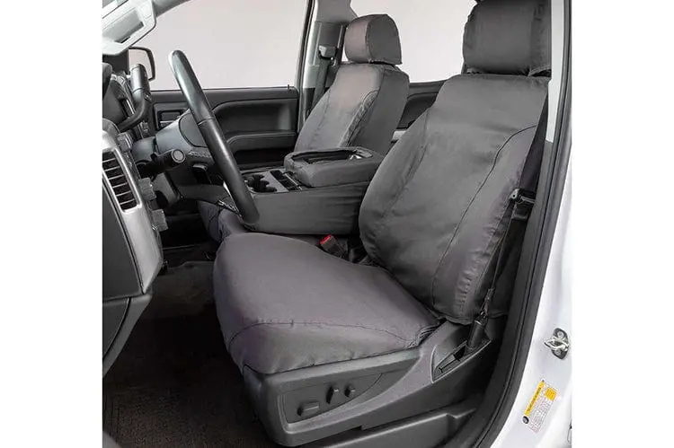 Covercraft Ss3480pcgy 2019-2022 Ford F250/F350/F450/F550 Super Duty Grey Polycotton Seatsaver Custom Seat Covers 1