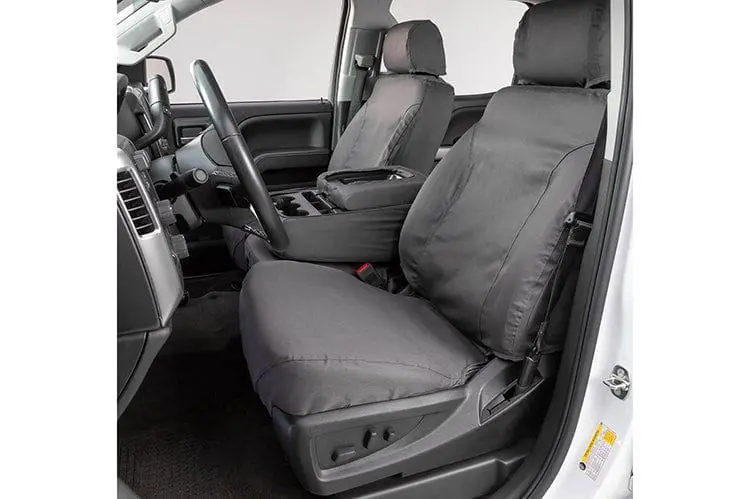 Covercraft Ss3484pcgy 2019-2021 Dodge Ram 2500/3500 Polycotton Seatsaver Custom Front Seat Covers Grey 1