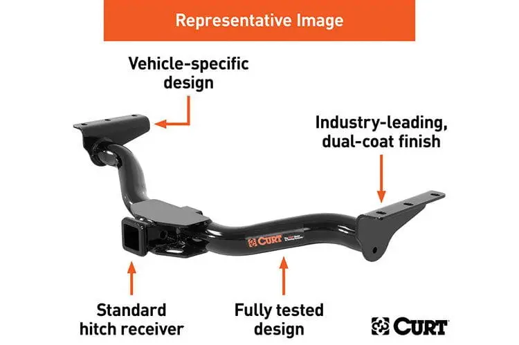 Curt 13355 1997-2016 Ford F250/F350/F450 Super Duty 2" Class 3 Trailer Receiver Hitch 2