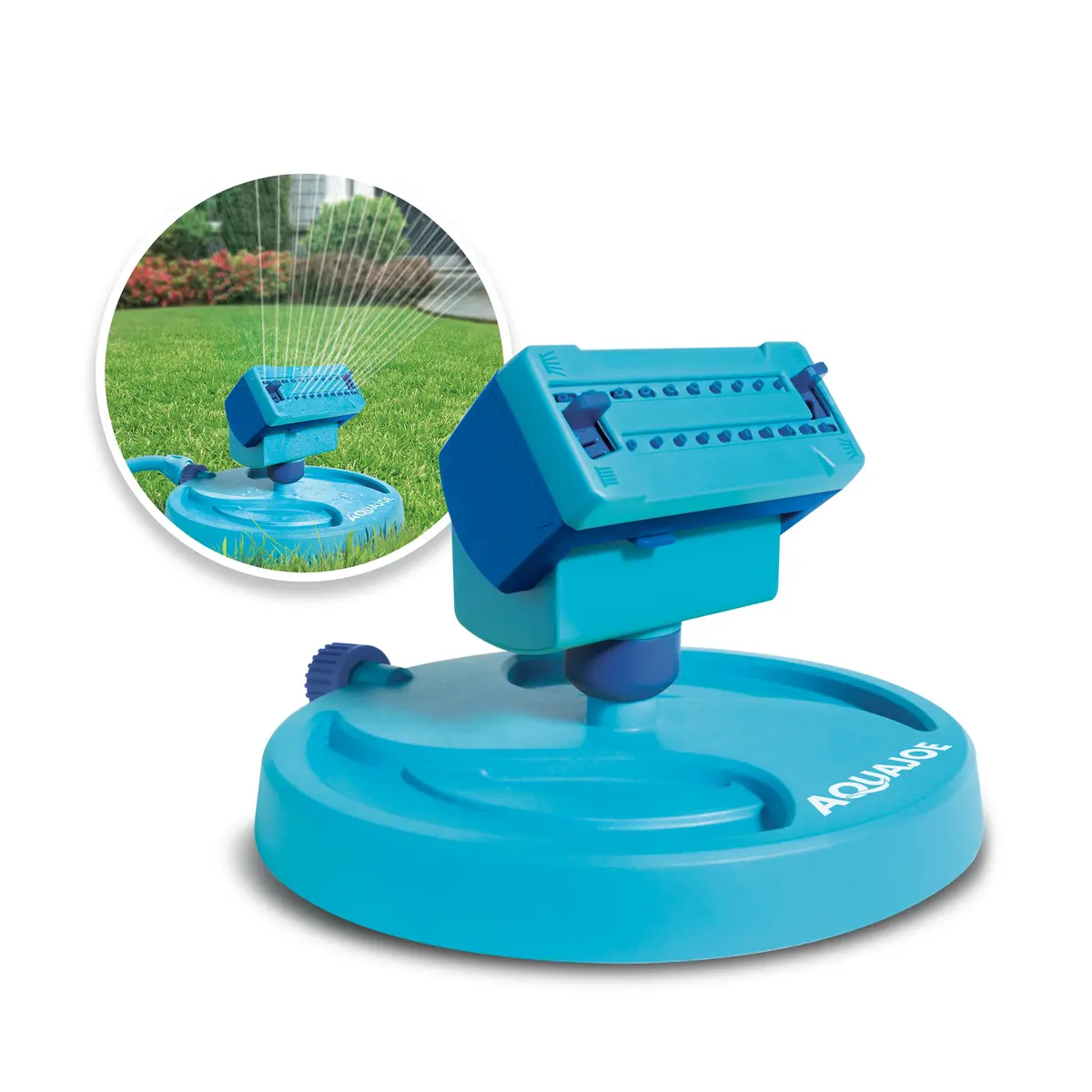 Aqua Joe Aj-Ospr20 Mini Gear-Driven Oscillating Sprinkler On Sled Base | Customizable Coverage | 4,250 Sq. Ft. Max Coverage 1