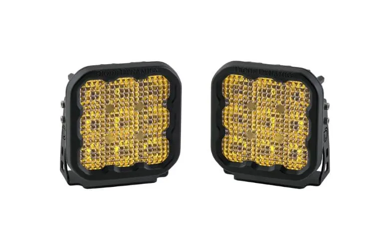 Diode Dynamics Yellow Led Pod Lights Ss5 Sport Dd6773p Flood 5" (Pair) 1