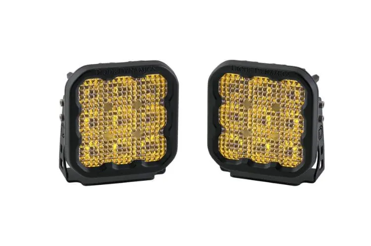 Diode Dynamics Yellow Led Pod Lights Ss5 Pro 5" Flood Dd6779p (Pair) 1