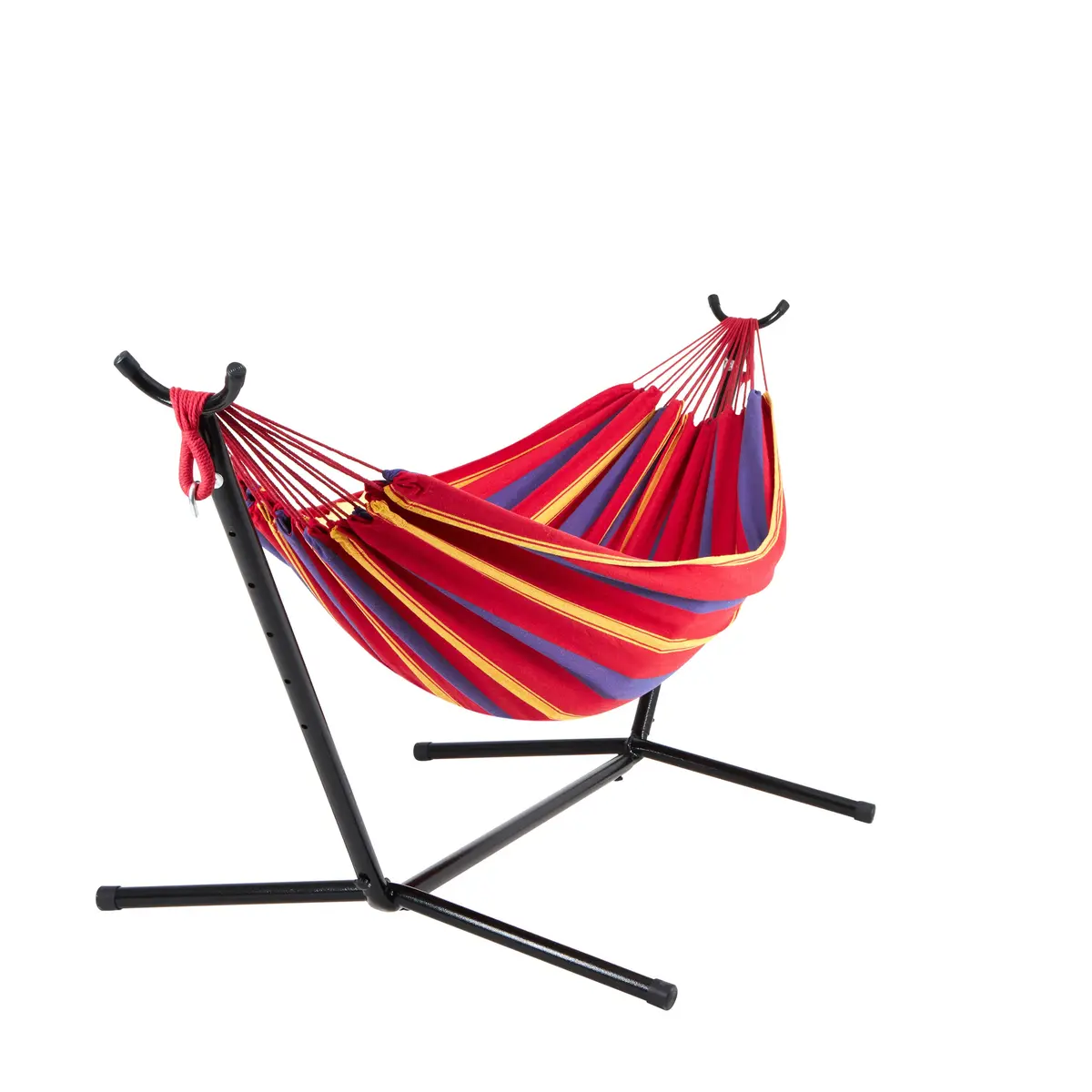 Bliss Hammocks Bhst-401-Ts Hammock & Built-In Stand W/ Carrying Case & Hanging Hardware | 60-In. Wide | 400 Lb. Capacity (Tequila Sunrise) 2