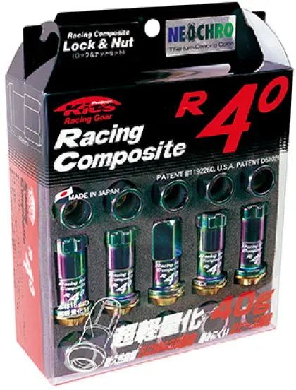 Project Kics R40 (Set Of 20, No Locks) Lug Nuts - Neochrome 1