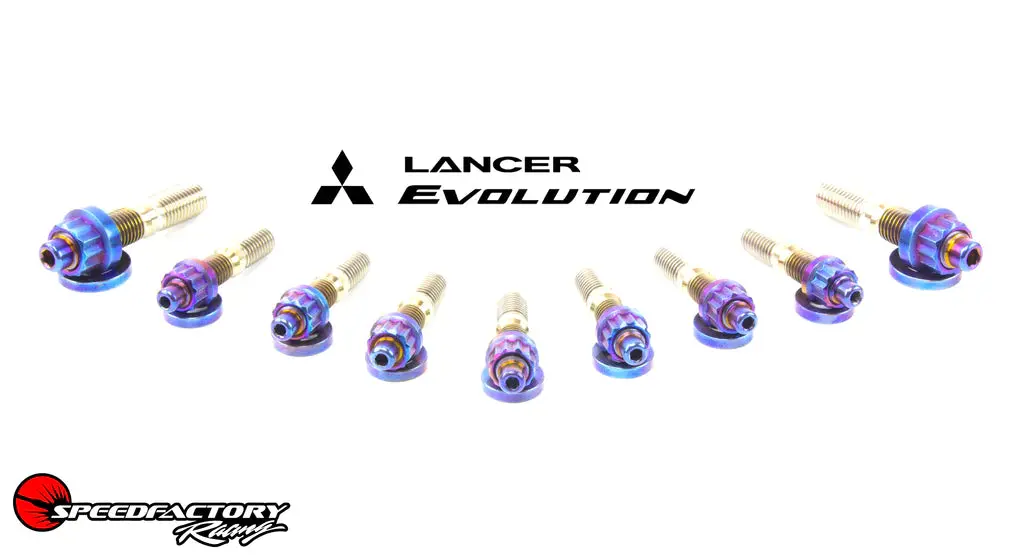 Speedfactory Racing Titanium Exhaust Manifold Stud Kit - 1995+ Mitsubishi Evo 1