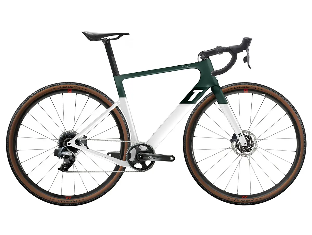 3T Bike Exploro Racemax Gravel Bike - Emerald / White - Sram Rival Axs 2X12 700C 1