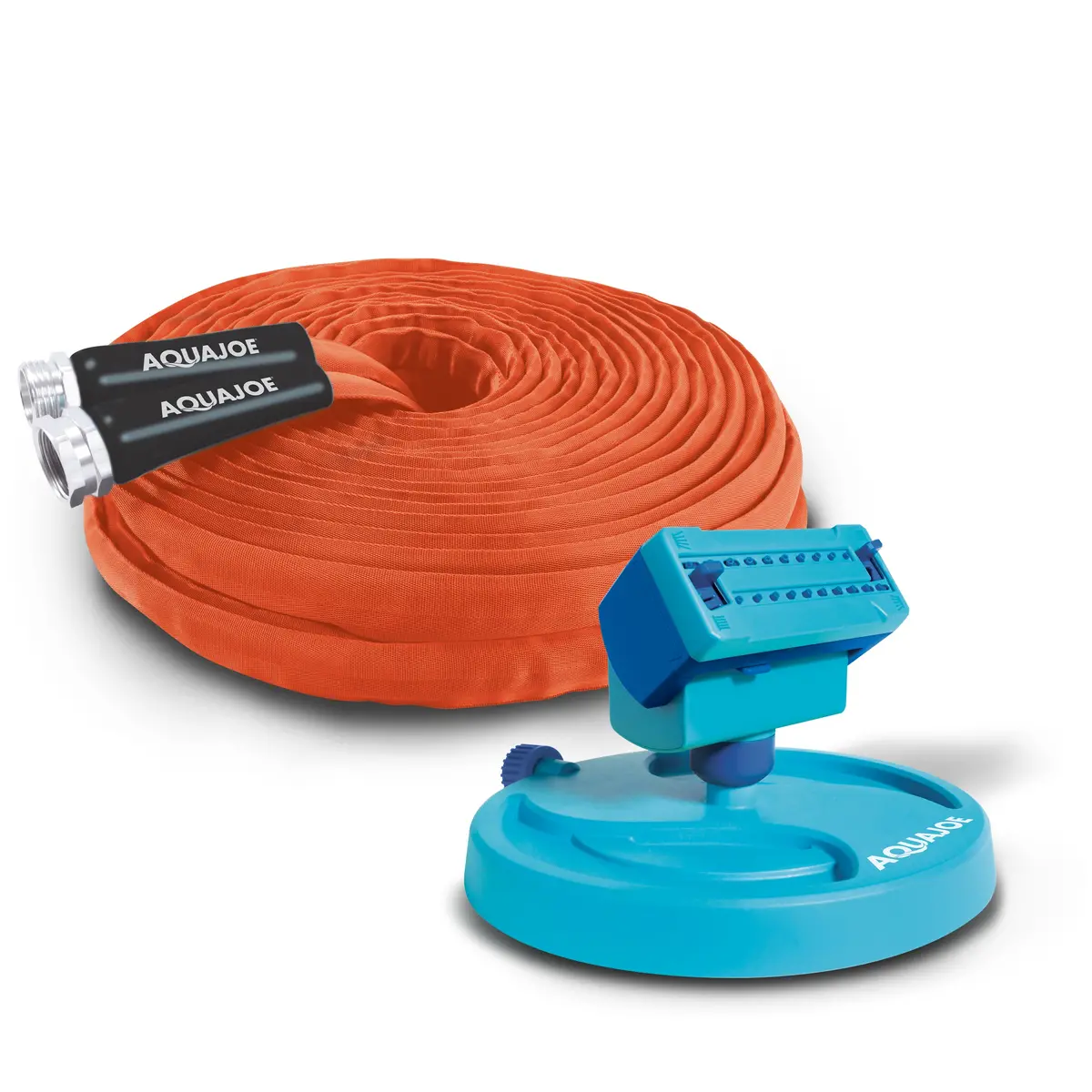 Aqua Joe Contractor Hose Bundle | Includes 75Ft Contractor Grade Hose + Mini Oscillating Sprinkler 1