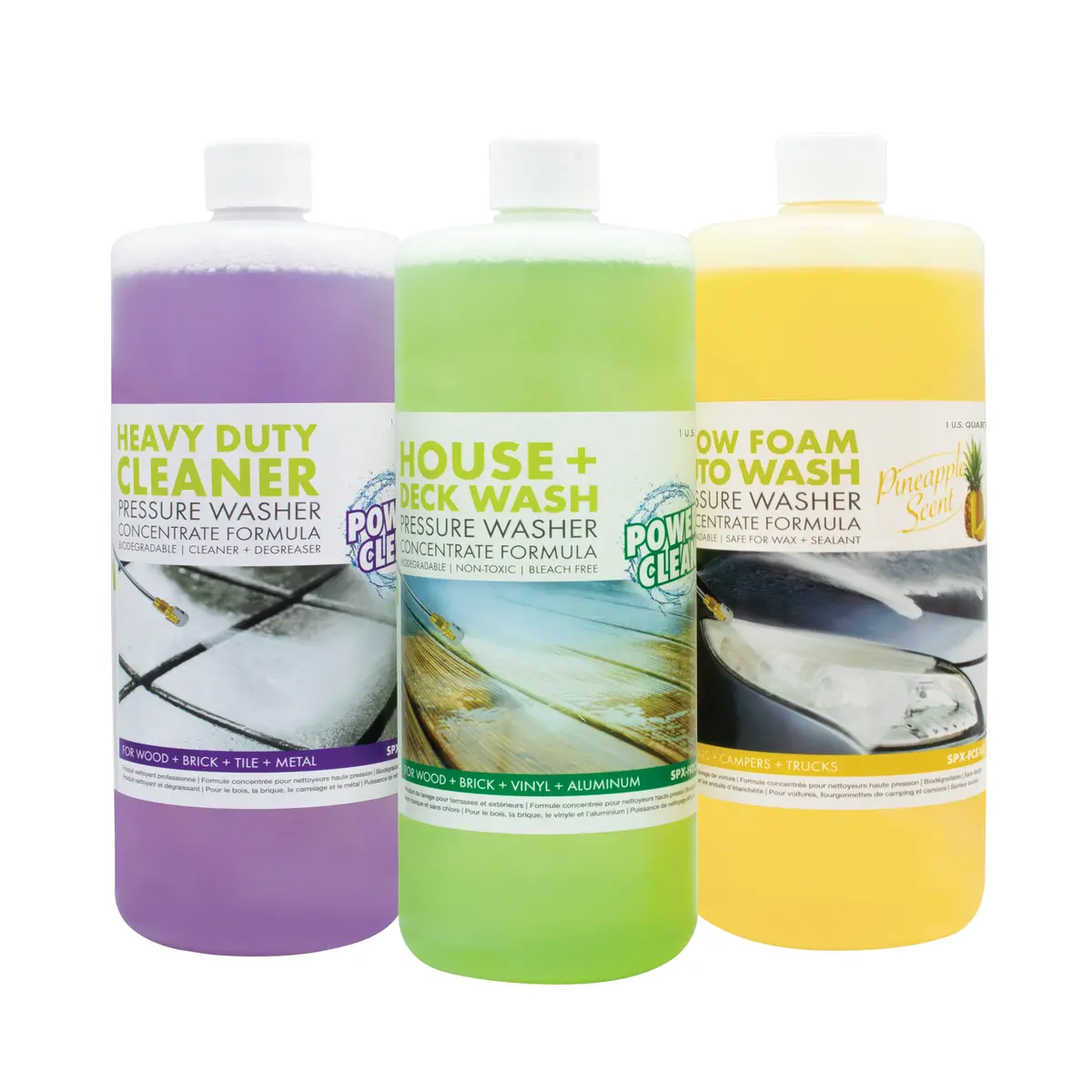 Sun Joe Spx-Asst3q 3-Pack Pressure Washer Concentrate Trio | House And Deck Wash | Auto Foam | All Purpose Cleaner 1