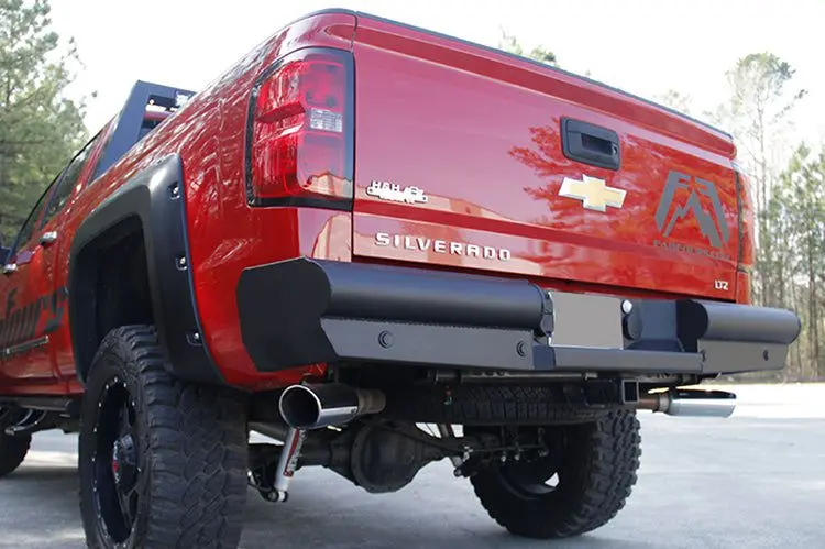 Fab Fours Black Steel Elite Rear Bumper 2014-2018 Gmc Sierra 1500 Cs14-U3150-1 2