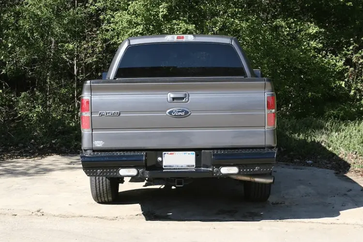 Fab Fours Ff09-T1750-1 Ford F150 2009-2014 Black Steel Rear Bumper 1