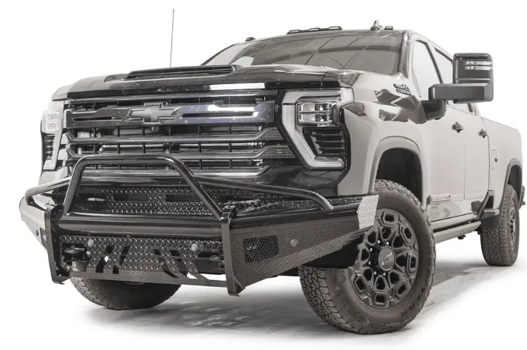 Fab Fours Ch24-S6162-1 Chevy Silverado 2500/3500 2024-2025 Black Steel Front Bumper Pre-Runner Guard 1