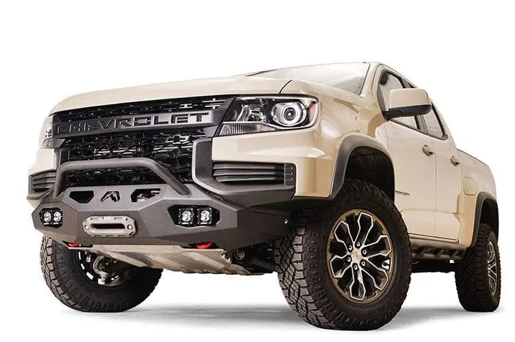Fab Fours Cc21-N5152-1 Chevy Colorado Zr2 2021-2022 Hidden Front Bumper Winch Ready Pre-Runner Guard 1