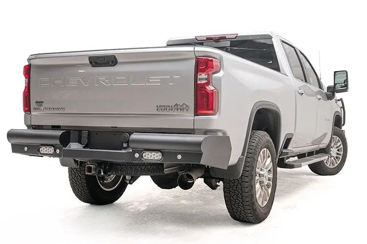 Fab Fours Ch20-U4950-1 Chevy Silverado 2500Hd/3500Hd 2020-2025 Black Steel Elite Rear Bumper 1