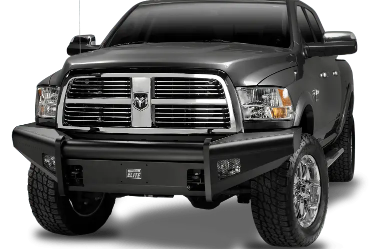 Fab Fours Dr94-Q1561-1 Dodge Ram 2500/3500 1994-2002 Black Steel Elite Front Bumper No Guard With Tow Hooks 1