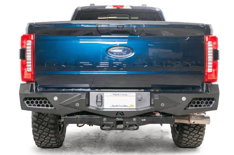 Fab Fours Fs23-E5951-1 Ford F250/F350 Superduty 2023-2025 Vengeance Rear Bumper With Sensor 1