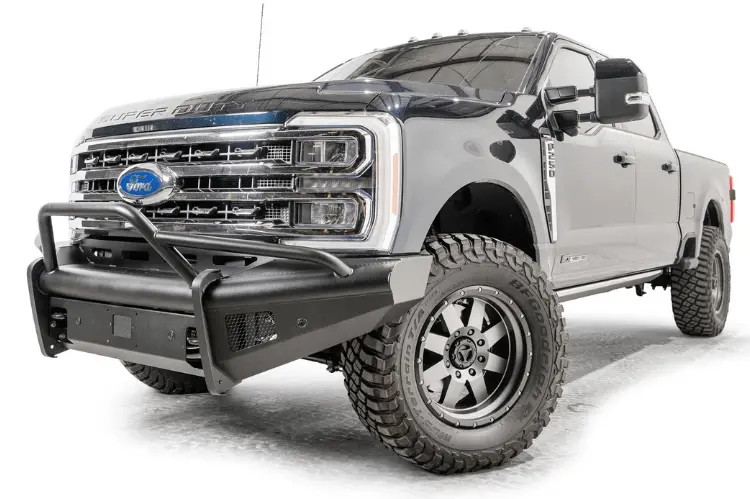 Fab Fours Fs23-Q5962-1 Ford F250/F350 Superduty 2023-2025 Black Steel Elite Front Bumper Pre-Runner Guard 1