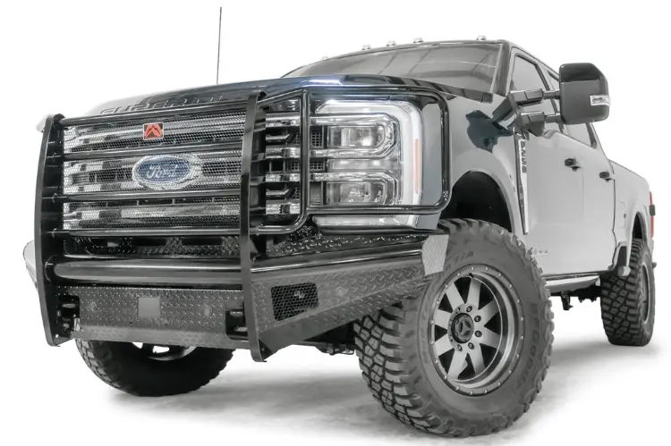 Fab Fours Fs23-S5960-1 Ford F250/F350 Superduty 2023-2025 Black Steel Front Bumper With Full Guard 1