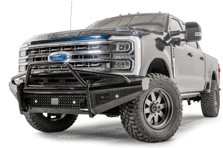 Fab Fours Fs23-S5962-1 Ford F250/F350 Superduty 2023-2025 Black Steel Front Bumper With Pre-Runner Guard 1