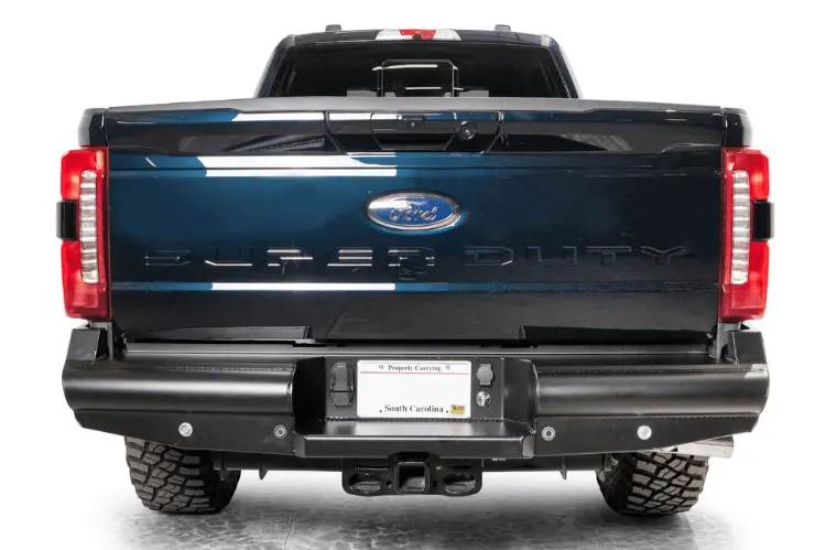 Fab Fours Fs23-U5950-1 Ford F250/F350 Superduty 2023-2025 Black Steel Elite Rear Bumper 1