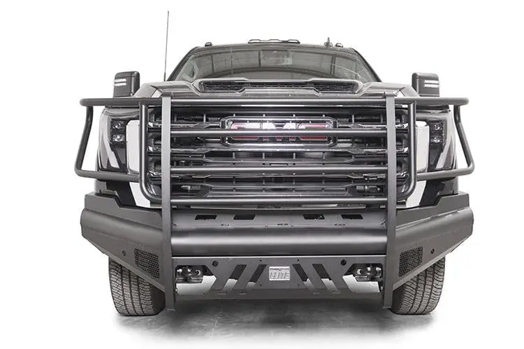 Fab Fours Gm24-Q6260-1 Gmc Sierra 2500/3500 2024-2025 Black Steel Elite Front Bumper With Sensor Full Guard 2