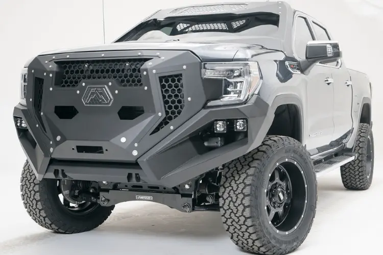 Fab Fours Gr3900-1 Gmc Sierra 1500 2019-2022 Grumper Front Bumper Winch Ready Integrated Sensor Holes 2