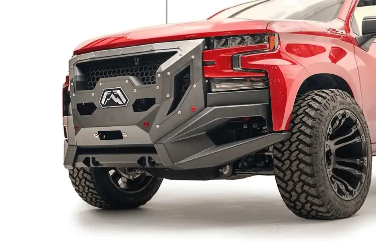 Fab Fours Gr4000-1 Chevy Silverado 1500 2019-2022 Grumper Front Bumper Winch Ready Integrated Sensor Holes 1