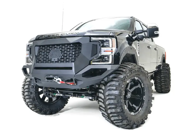 Fab Fours Gr4700-1 Ford F250/F350 Superduty 2020-2022 Grumper 2.0 Front Bumper Winch Ready Integrated Sensor Holes 1