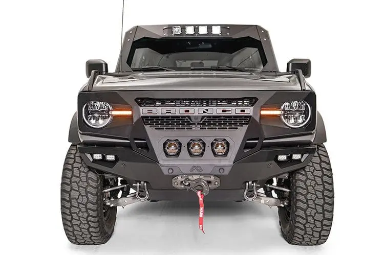 Fab Fours Gr5200-1 Ford Bronco 2021-2024 Grumper Front Bumper Winch Ready 2