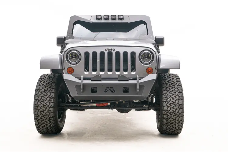 Fab Fours Jk07-B1951-1 Jeep Wrangler Jk 2007-2018 Stubby Front Bumper No Guard 1