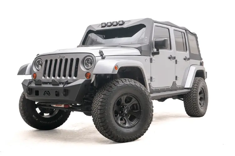 Fab Fours Jk07-B1951-1 Jeep Wrangler Jk 2007-2018 Stubby Front Bumper No Guard 2