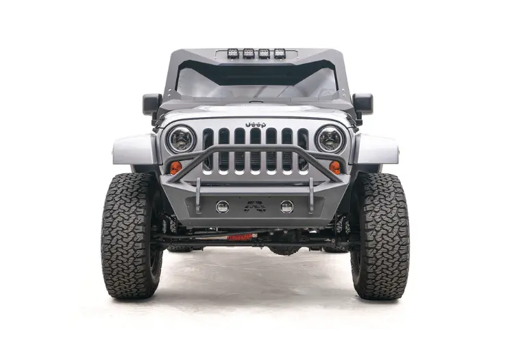 Fab Fours Jk07-B1952-1 Jeep Wrangler Jk 2007-2018 Stubby Front Bumper Pre-Runner Guard 1