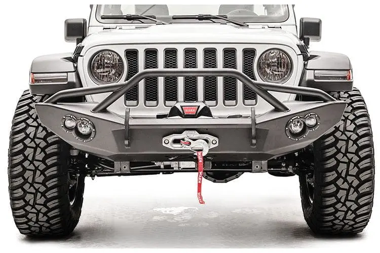Fab Fours Jl18-B4652-1 Jeep Wrangler Jl 2018-2023 Lifestyle Front Bumper Winch Ready With Pre-Runner Guard 1