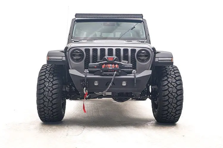 Fab Fours Jl18-B4751-1 Jeep Wrangler Jl 2018-2024 Stubby Front Bumper No Guard 1