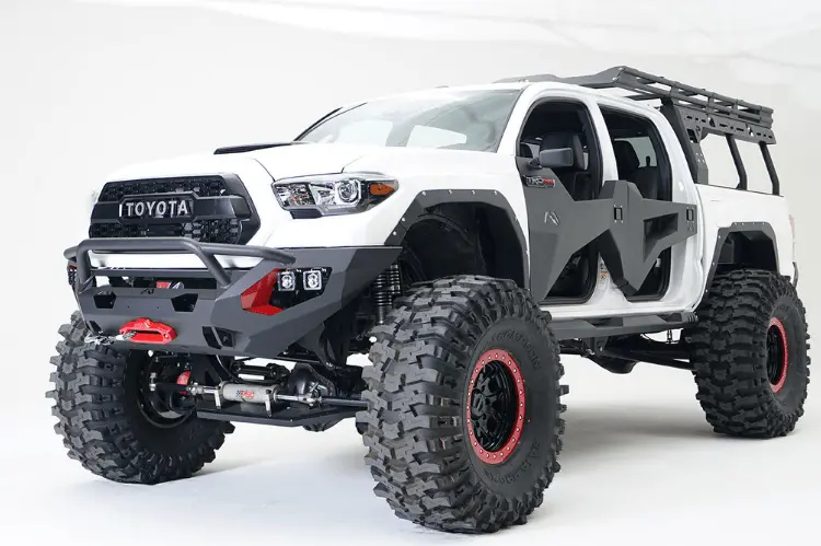 Fab Fours Tt16-X3652-1 Toyota Tacoma 2016-2023 Matrix Front Bumper Winch Ready With Low Pre-Runner Guard 1