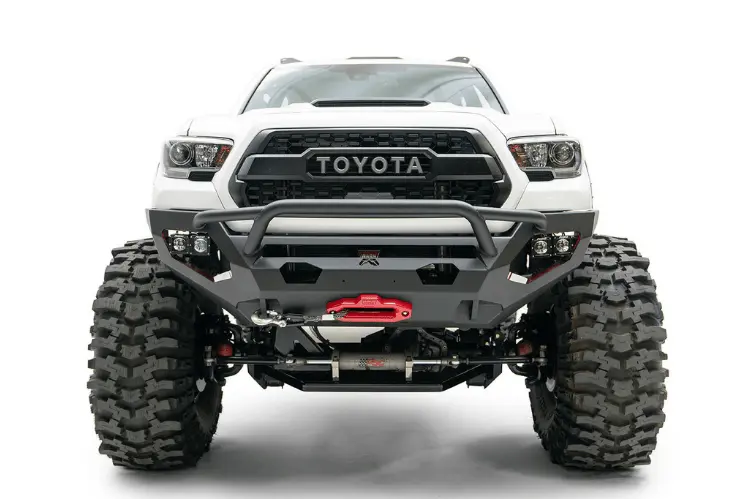 Fab Fours Tt16-X3652-1 Toyota Tacoma 2016-2023 Matrix Front Bumper Winch Ready With Low Pre-Runner Guard 2