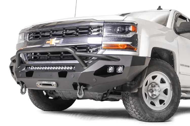 Fab Fours Cs16-X4852-1 Chevy Silverado 1500 2016-2018 Matrix Front Bumper Winch Ready Pre-Runner Guard 1