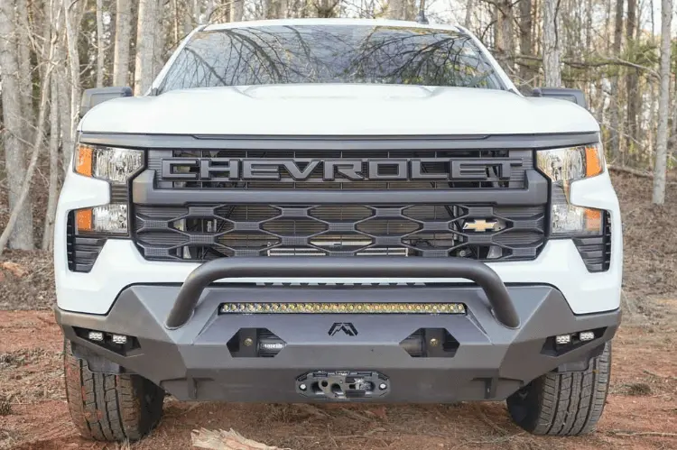 Fab Fours Cs22-X5662-1 Chevy Silverado 1500 2022-2026 Matrix Front Bumper Winch Ready Pre-Runner Guard 2