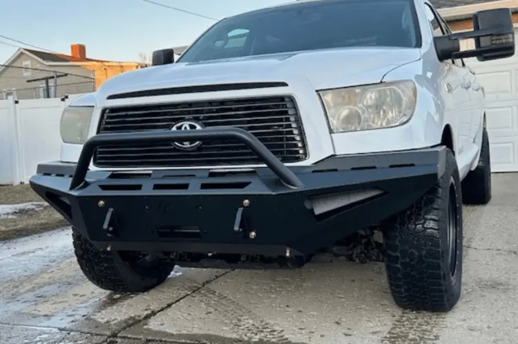 Fab Fours Red Steel Tt07-Rs1862-1 Toyota Tundra 2007-2013 Front Bumper Winch Ready Pre-Runner Guard 1