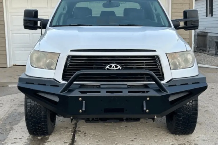 Fab Fours Red Steel Tt07-Rs1862-1 Toyota Tundra 2007-2013 Front Bumper Winch Ready Pre-Runner Guard 2