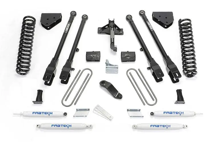 Fab Tech K2120 2008-2016 Ford F250 Super Duty 6" 4 Link System With Performance Shocks 1