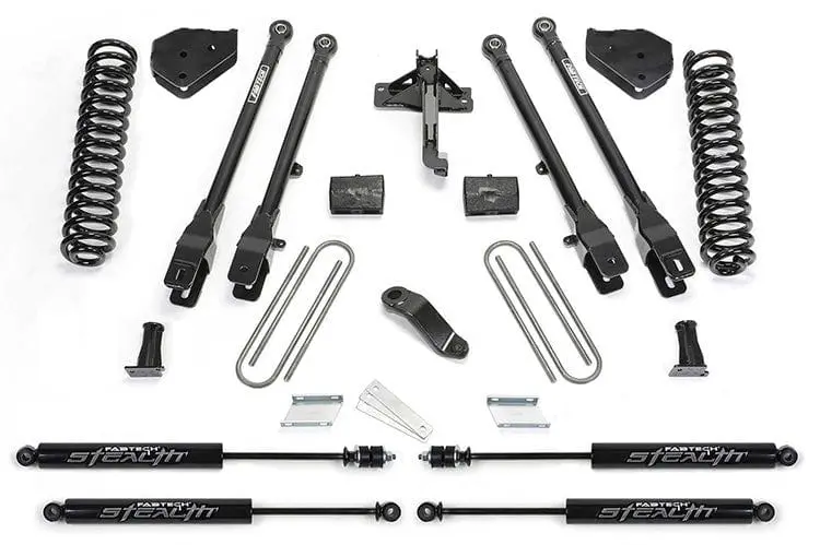 Fab Tech K2216m 2017-2022 Ford F250/F350 Super Duty 4" 4 Link System With Stealth Shocks 1
