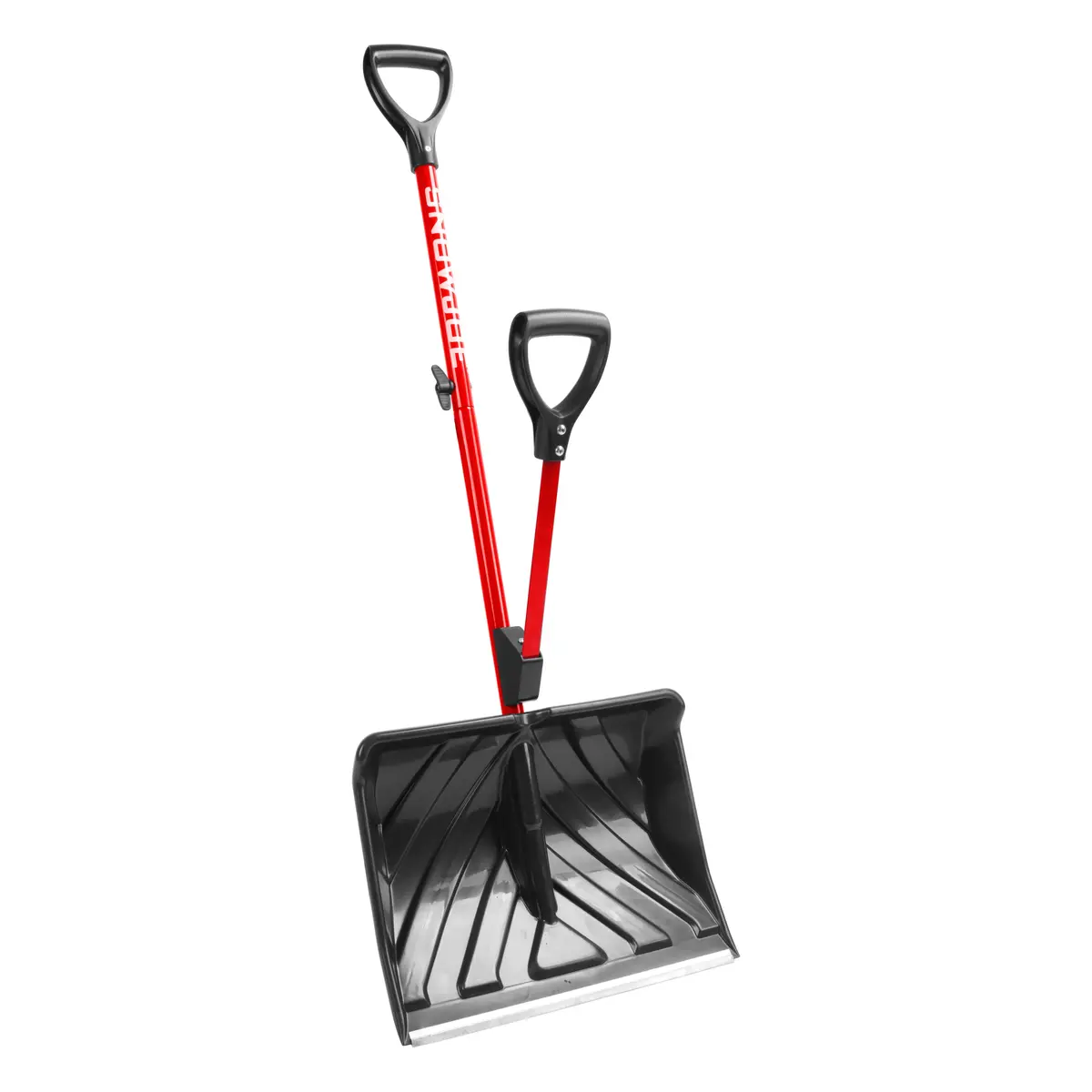 Snow Joe Sj-Shlv01-Red Shovelution Strain-Reducing Snow Shovel | 18-Inch | Spring Assisted Handle (Red) 1